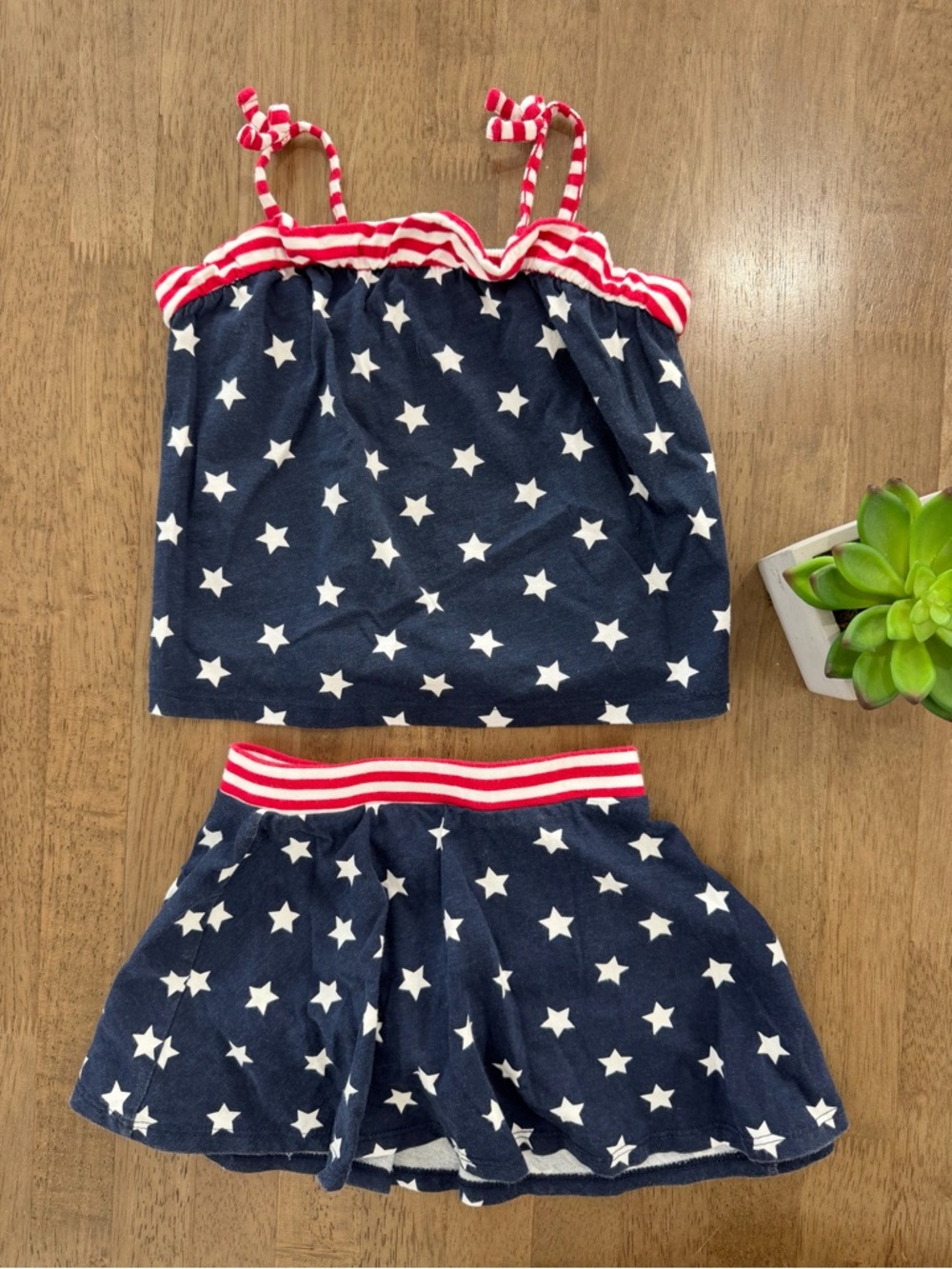 The Children’s Place 2-Piece Patriotic Outfit with built in shorts - 2T